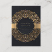 CARTE DE VISITE DISPLAY DE BLACK CLASSIC ORNATE MANDALA NECKLACE (Dos)