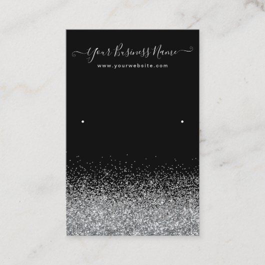 Carte De Visite Display Earring Black Color (Devant)