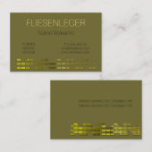 Carte De Visite Dispositif de formation de carreaux (Devant / Derrière)