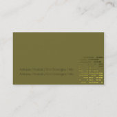 Carte De Visite Dispositif de formation de carreaux (Dos)