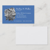 Carte De Visite Dispositif de pompage noir et blanc de puits de (Devant / Derrière)