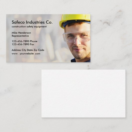 Carte De Visite Dispositif de protection de construction (Devant / Derrière)