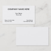 Carte De Visite Disposition classique simple générique (Devant / Derrière)