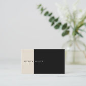 Carte De Visite Disposition moderne classique Médias sociaux noirs (Debout devant)
