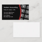 Carte De Visite Disposition organisée par comptable moderne (Devant / Derrière)