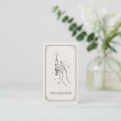 Carte De Visite Disposition QR Code Tarot Céleste Injecteur Ivoire (Debout devant)