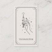 Carte De Visite Disposition QR Code Tarot Céleste Injecteur Ivoire (Devant)