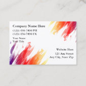 Carte De Visite Disposition simple de peintre et conception (Devant)