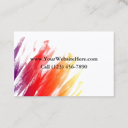 Carte De Visite Disposition simple de peintre et conception (Dos)