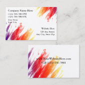 Carte De Visite Disposition simple de peintre et conception (Devant / Derrière)