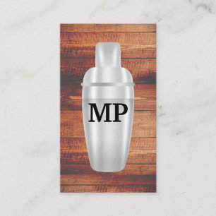 Carte De Visite Disque à cocktails Panneaux en bois