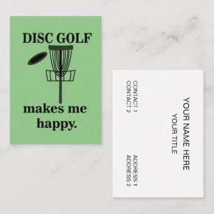 Carte De Visite Disque de Golf Frisbee Sport Golfeur de Disque de