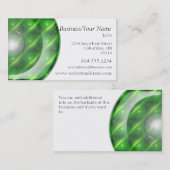 Carte de visite : : Disque en plastique vert au (Devant / Derrière)