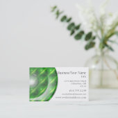 Carte de visite : : Disque en plastique vert au (Debout devant)