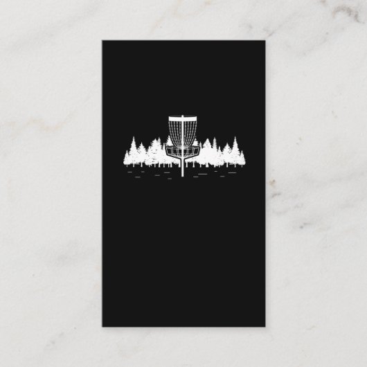 Carte De Visite Disque Golf Player Forest Sport Frisbee Disque Gol (Devant)