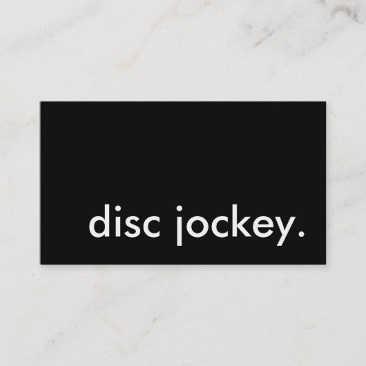 Carte De Visite disque jockey. (Devant)