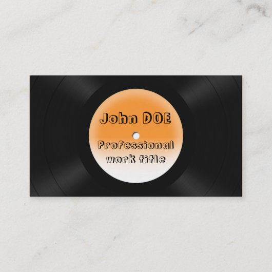 Carte De Visite disques vinyle (Devant)