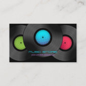 Carte De Visite Disques vinyle DJ Music Store (Dos)