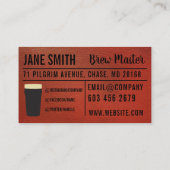 Carte De Visite Distillerie de bière | Boutique Liquor | Cuir (Dos)