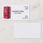 Carte De Visite distributeur automatique rouge (Devant / Derrière)