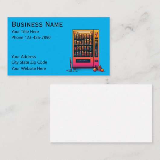 Carte De Visite Distributeur bleu (Devant / Derrière)