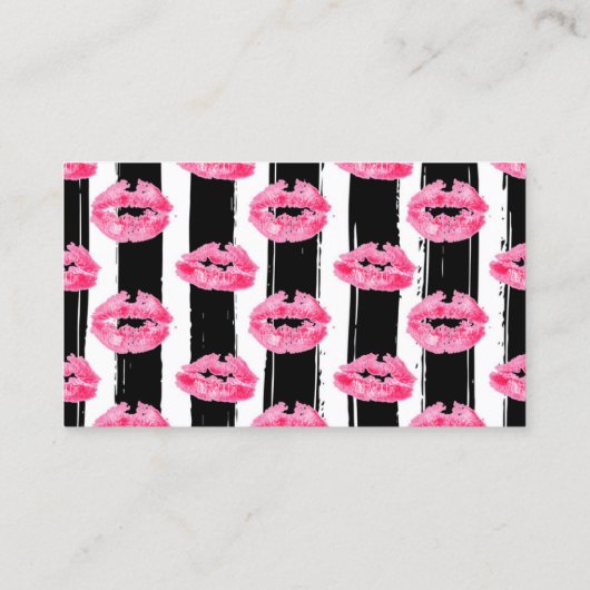 Carte De Visite Distributeur de bâton à lèvres rose Baiser Plain B (Dos)