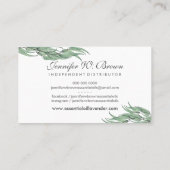 Carte De Visite Distributeur de fleurs d'Eucalyptus Huiles essenti (Dos)