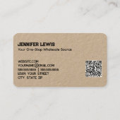 Carte De Visite Distributeur en gros Kraft (Dos)