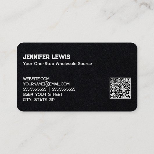 Carte De Visite Distributeur en gros Premium QR (Dos)