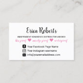 Carte De Visite Distributeur Lipsense Grandes Modernes Artiste maq (Dos)