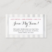 Carte De Visite Distributeur Lipstick Aquarelle Kiss Rejoignez Mon (Dos)