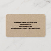 Carte De Visite Distributeurs automatiques Kraft (Dos)