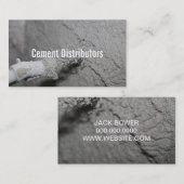 Carte De Visite Distributeurs de ciment Ouvrier de construction de (Devant / Derrière)