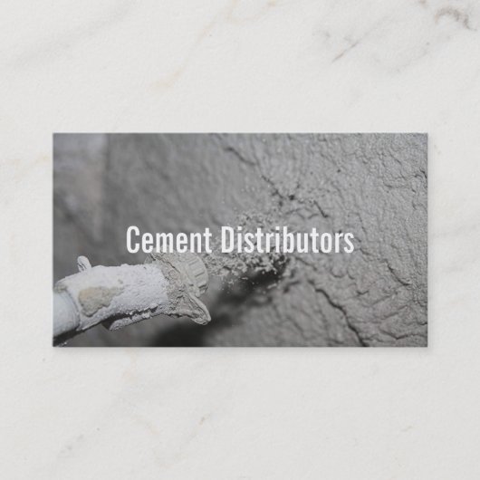 Carte De Visite Distributeurs de ciment Ouvrier de construction de (Devant)