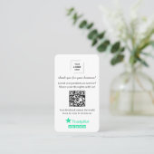 Carte De Visite Distribution de révision QR Trustpilot Style d'ent (Debout devant)