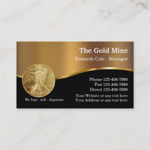 Carte De Visite Distribution de ventes d'or Classy