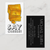 Carte De Visite DITES FROMAGE ! Photographe Photographie Alimentat (Devant / Derrière)