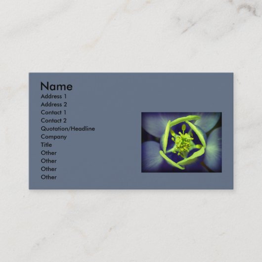 Carte De Visite Dites-le avec des fleurs (Devant)