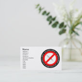 Carte De Visite Dites non aux drogues (Debout devant)