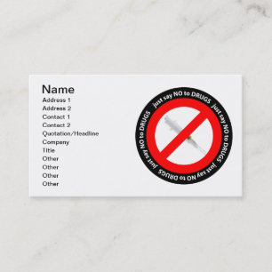 Carte De Visite Dites non aux drogues