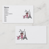 Carte De Visite Diva Brown de cheveux (Devant / Derrière)