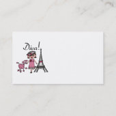 Carte De Visite Diva Brown de cheveux (Dos)