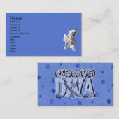 Carte De Visite DIVA crêtée chinoise (Devant / Derrière)