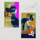 Carte De Visite DIVA DANS LE SALON DE BELLE MONOGRAMME BLEU, Artis (Devant / Derrière)