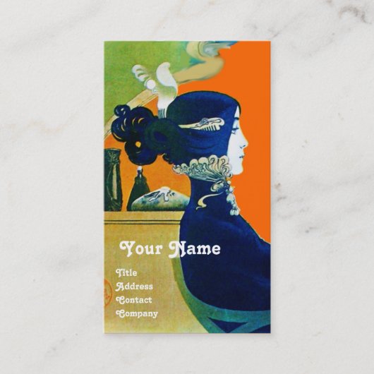 Carte De Visite DIVA DANS LE SALON DE BELLE MONOGRAMME BLEU, Artis (Devant)