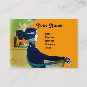Carte De Visite DIVA DANS LE SALON DE BELLE MONOGRAMME BLEU, Artis