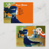 Carte De Visite DIVA DANS LE SALON DE BELLE MONOGRAMME BLEU, Artis (Devant / Derrière)