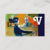 Carte De Visite DIVA DANS LE SALON DE BELLE MONOGRAMME BLEU, Artis (Dos)
