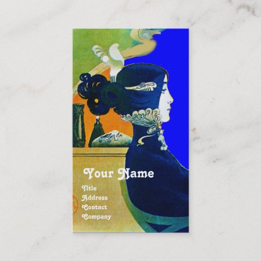 Carte De Visite DIVA DANS LE SALON DE BELLE MONOGRAMME BLEU, Artis (Devant)