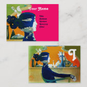 Carte De Visite DIVA DANS LE SALON DE BELLE MONOGRAMME BLEU, Artis (Devant / Derrière)